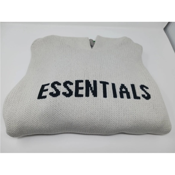 Fear of God Essentials Knit Hoodie OAT XXL 2XL - Picture 3 of 5